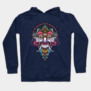 Balinese Rangda with a Simple and Colorful Style Hoodie